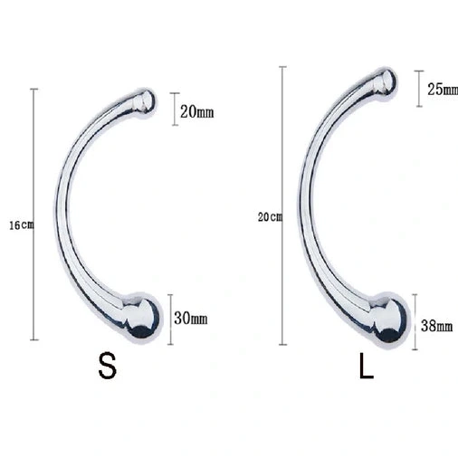 5858 Hook Ended Steel Stainless Elegant Anal Double 0804